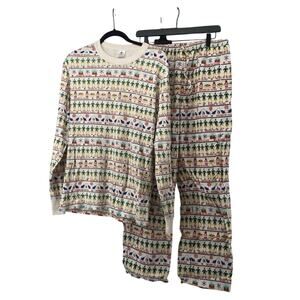 Hanna Andersson x Elf Buddy The Elf Long Sleeve Pajama Set Size Medium Womens
